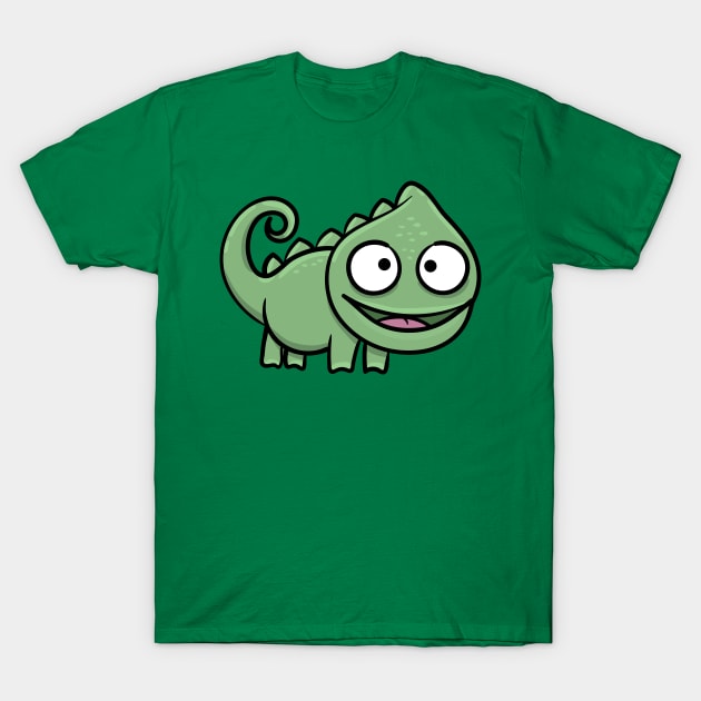 Funny Chameleon T-Shirt by Teravitha